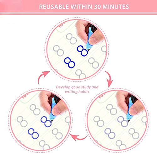 Sank Magic Practice Copybook Pen for Preschools Kids 4-Pcs (With 10 Refills)