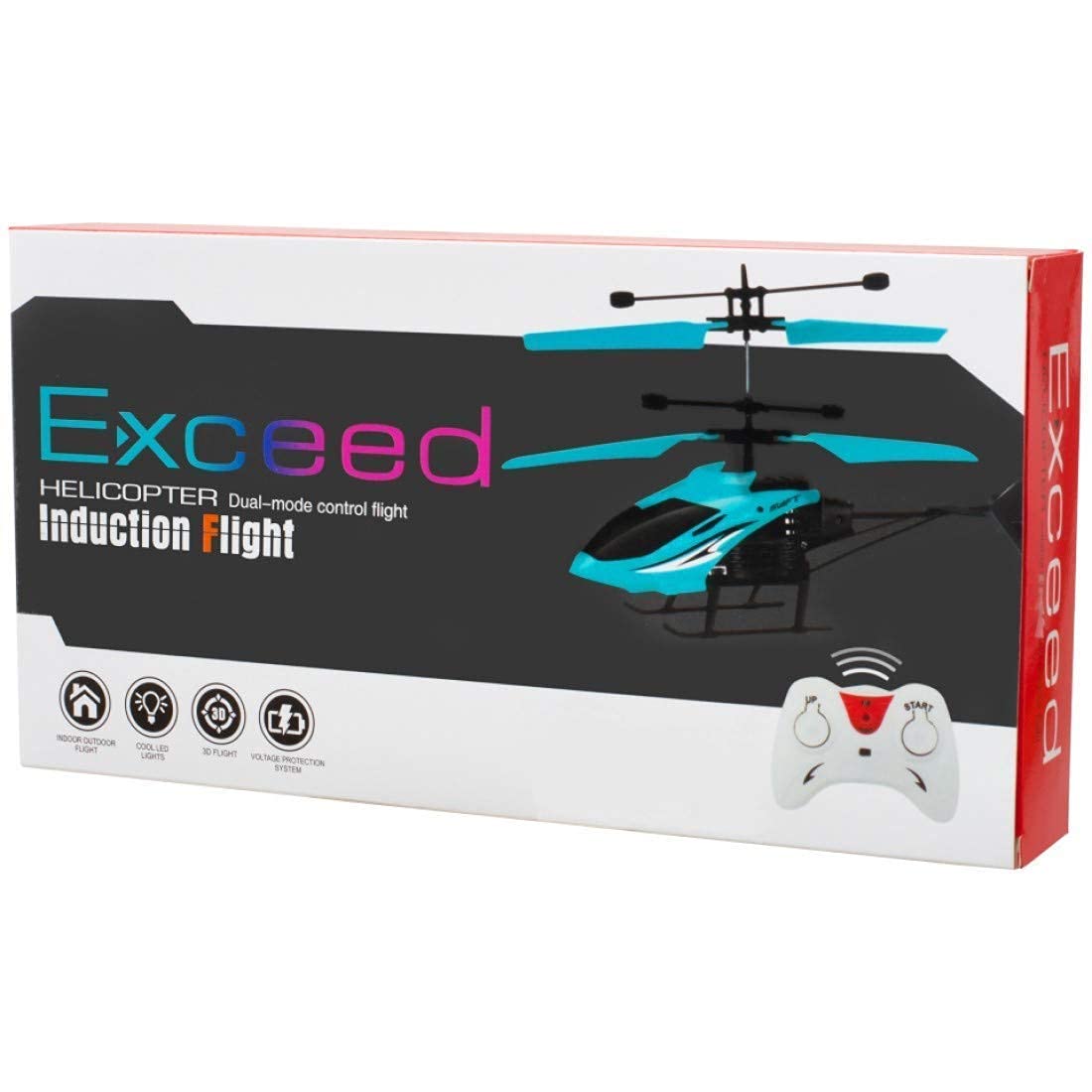Exceed Induction RC Helicopter – Dual Mode Sensor Flight with Remote Control