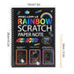 Rainbow Scratch Paper Note Pad Magic Doodle Notebook