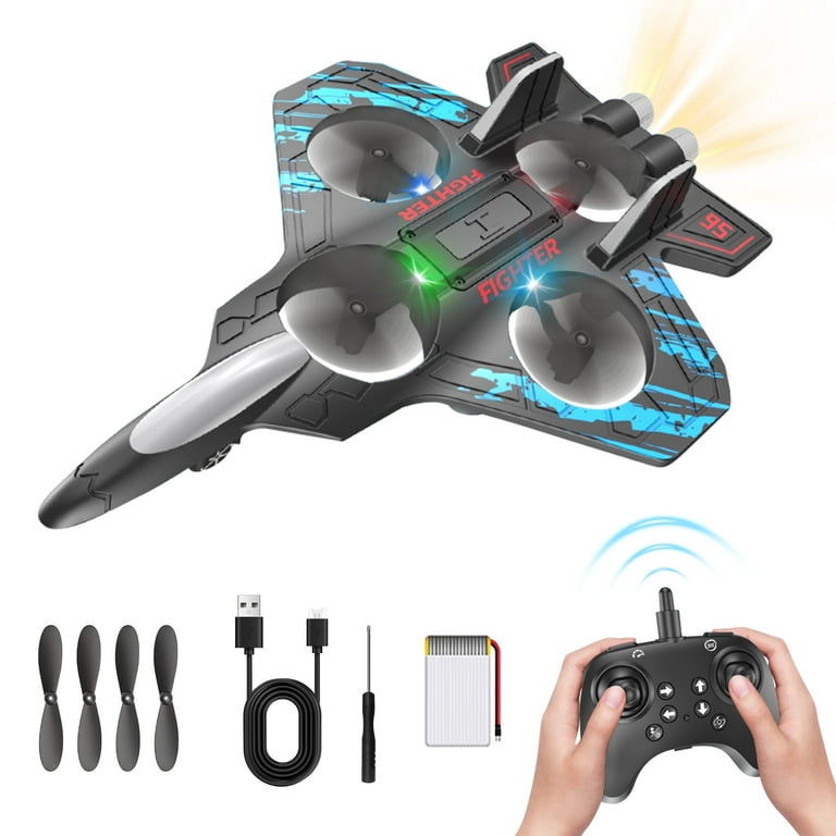 LED RC Fighter Jet Plane – Rechargeable & Remote Control