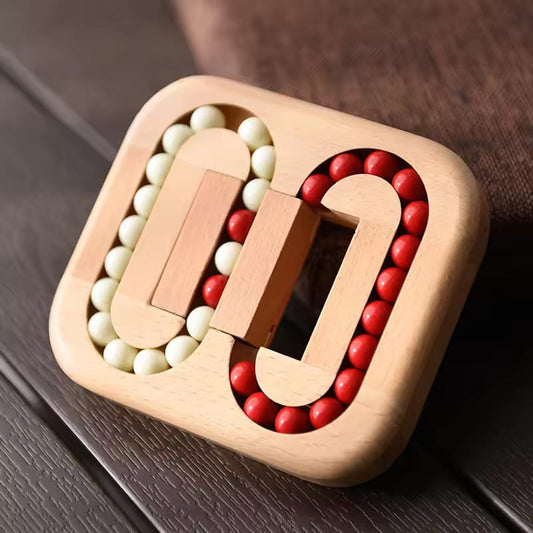 Magic Bean Cube Rotating Puzzle Wooden Brain Teaser Games stress Relief Gifts for Kids Adults