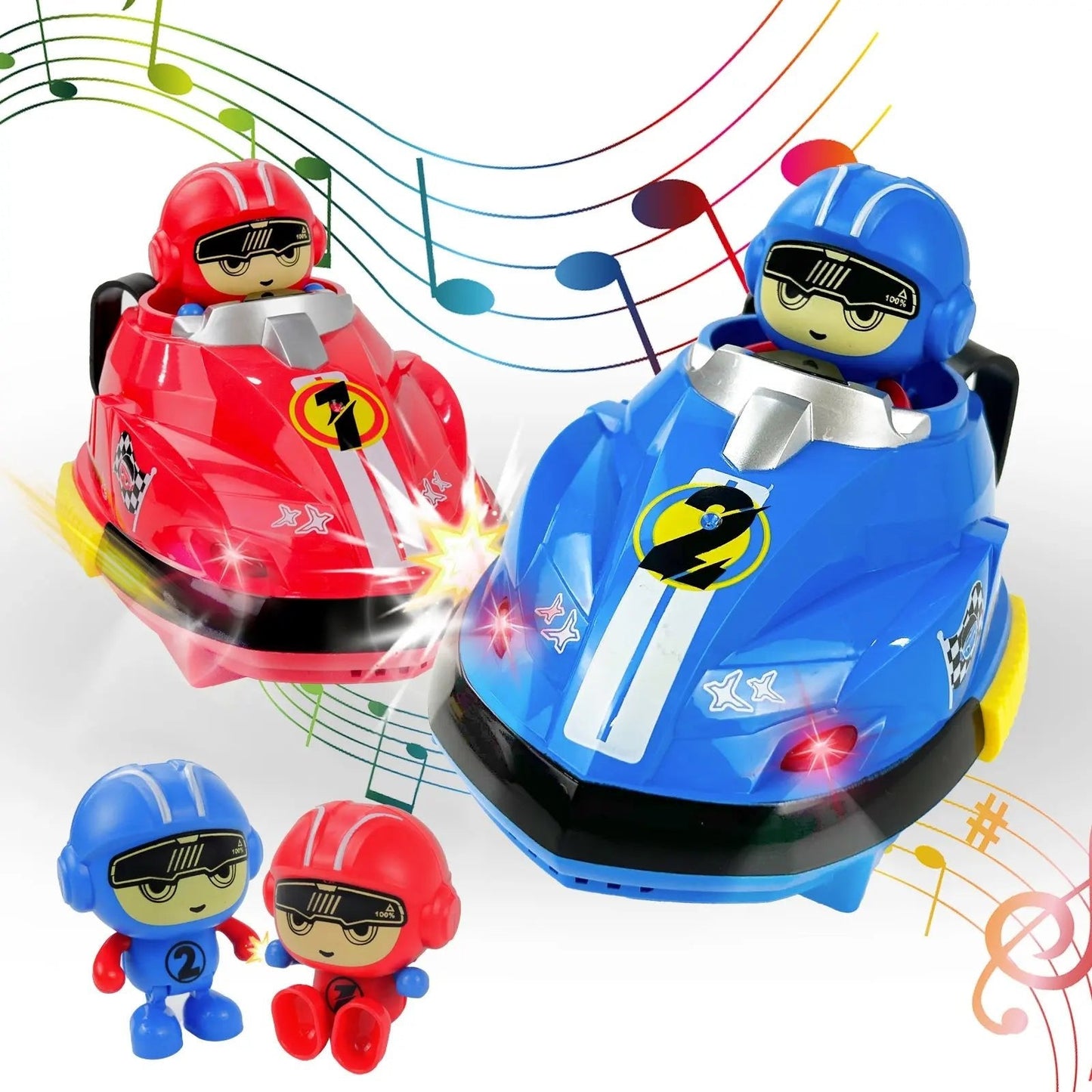 Rechargeable RC Bumper Car Set for Kids – 2 Cars + Controllers | Crash & Spin Game
